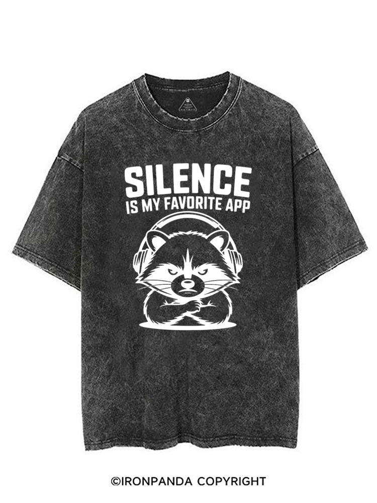 SILENCE IS MY FAVORITE APP VINTAGE GYM SHIRT