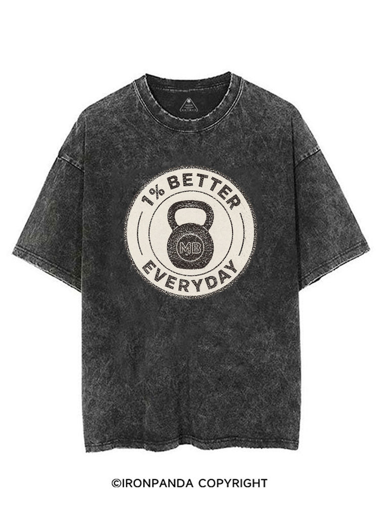 1% BETTER EVERYDAY WORKOUT VINTAGE GYM SHIRT