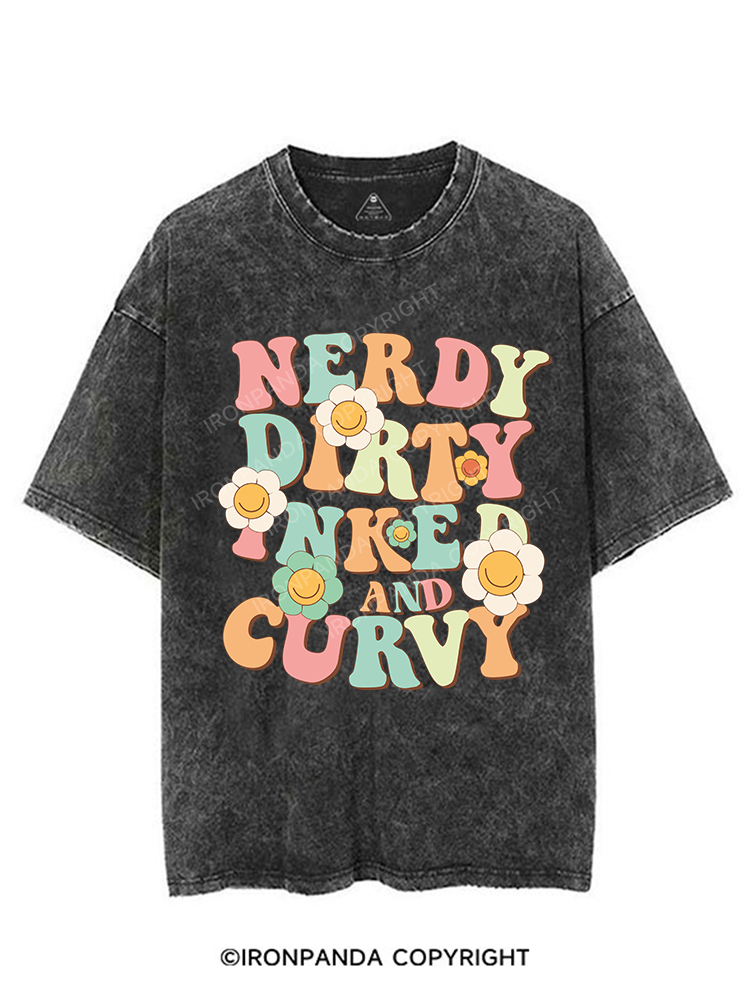 NERDY, DIRTY, INKED AND CURVY VINTAGE GYM SHIRT