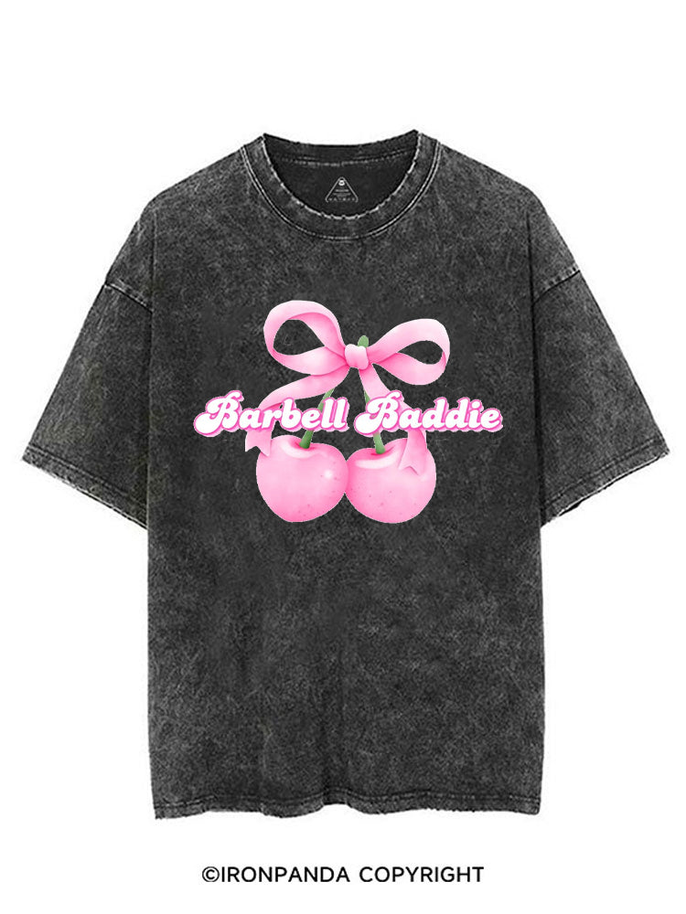 BARBELL BADDIE CHERRY VINTAGE GYM SHIRT