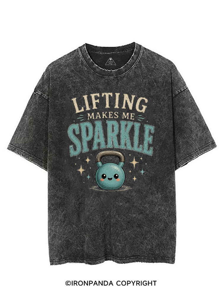 LIFTING MAKES ME SPARKLE KETTLEBELL VINTAGE GYM SHIRT