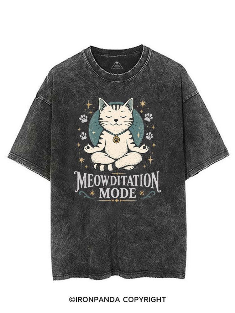 MEOWDITATION MODE VINTAGE GYM SHIRT