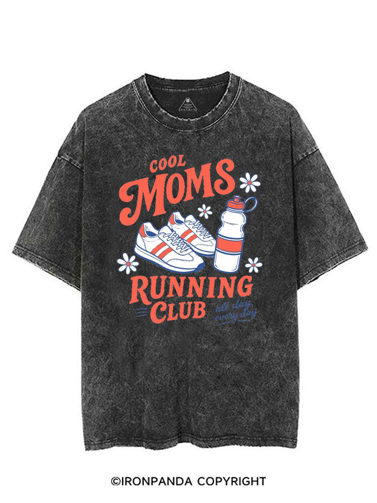 COOL MOMS RUNNING CLUB ALL DAY EVERY DAY VINTAGE GYM SHIRT