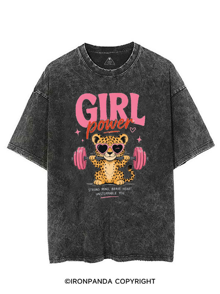 GIRL POWER STRONG MIND BRAVE HEART UNSTOPPED YOU VINTAGE GYM SHIRT