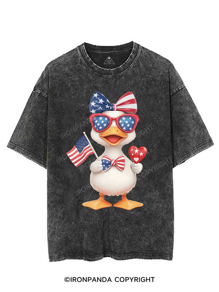 RED, WHITE, AND QUACK! VINTAGE GYM SHIRT