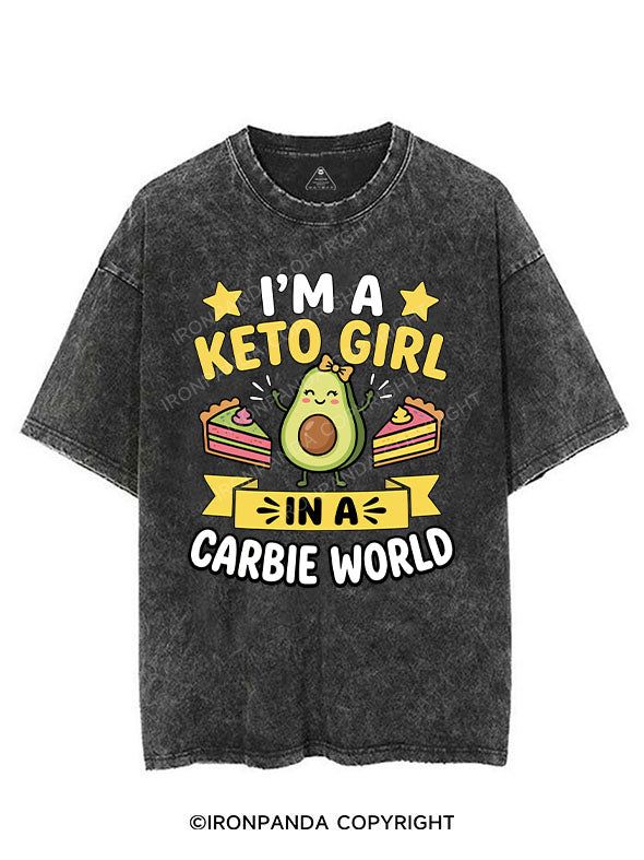 I’m a Keto Girl in a Carbie World VINTAGE GYM SHIRT