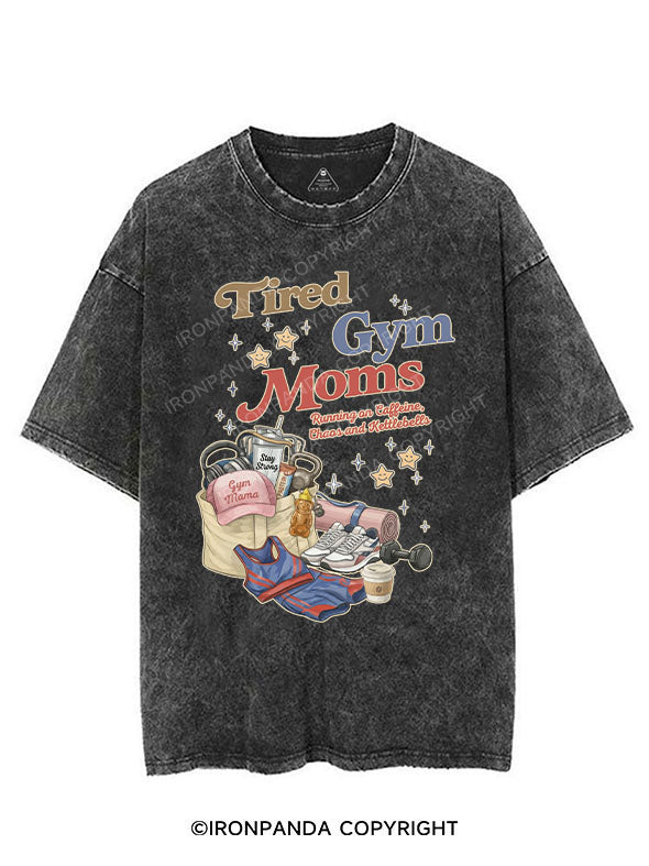 Tired Gym Moms Running on Caffeine, Chaos and Kettlebells VINTAGE GYM SHIRT