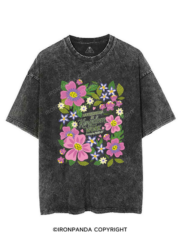 MOTHERHOOD IS KINGDOM WORK VINTAGE GYM SHIRT