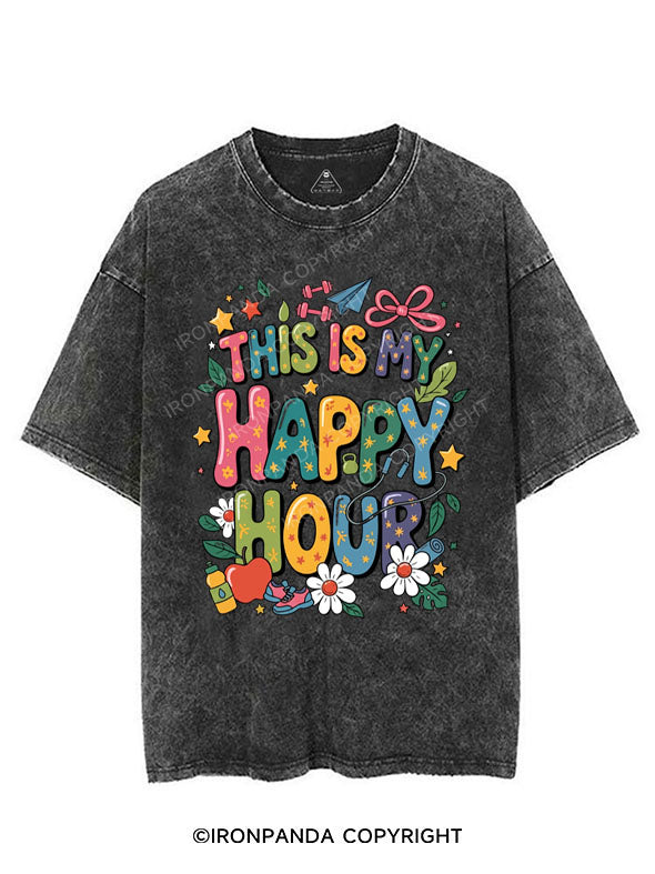 THIS IS MY HAPPY HOUR VINTAGE GYM SHIRT