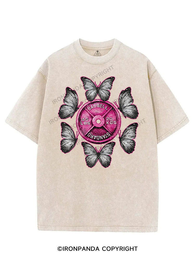 Barbell Butterfly VINTAGE GYM SHIRT