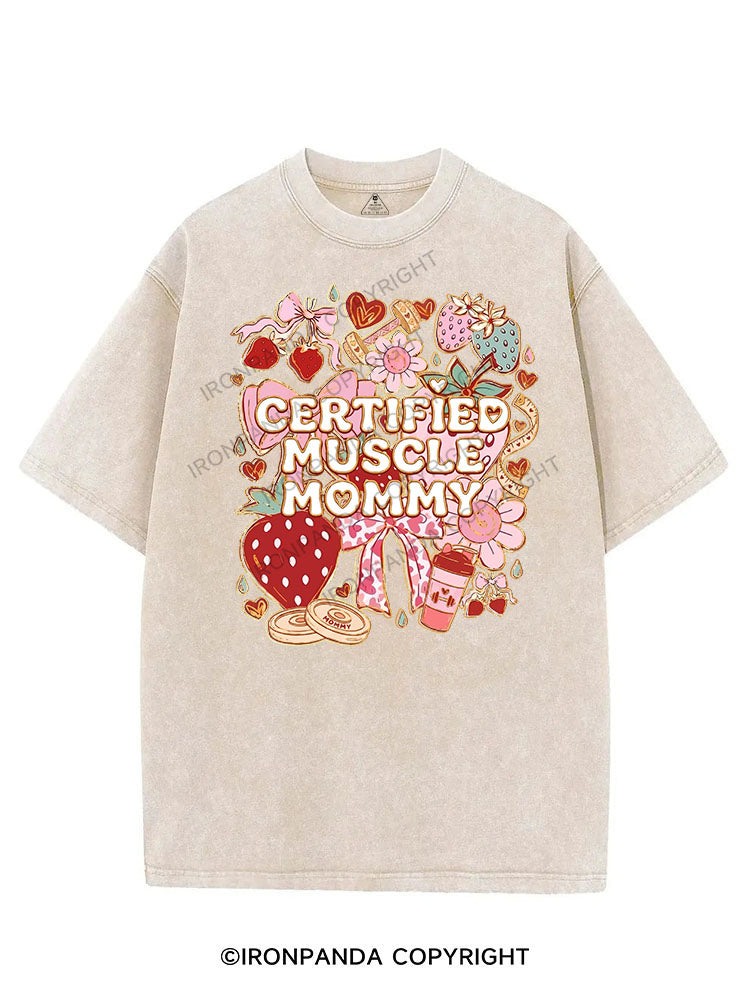 CERTIFIED MUSCLE MOMMY VINTAGE GYM SHIRT