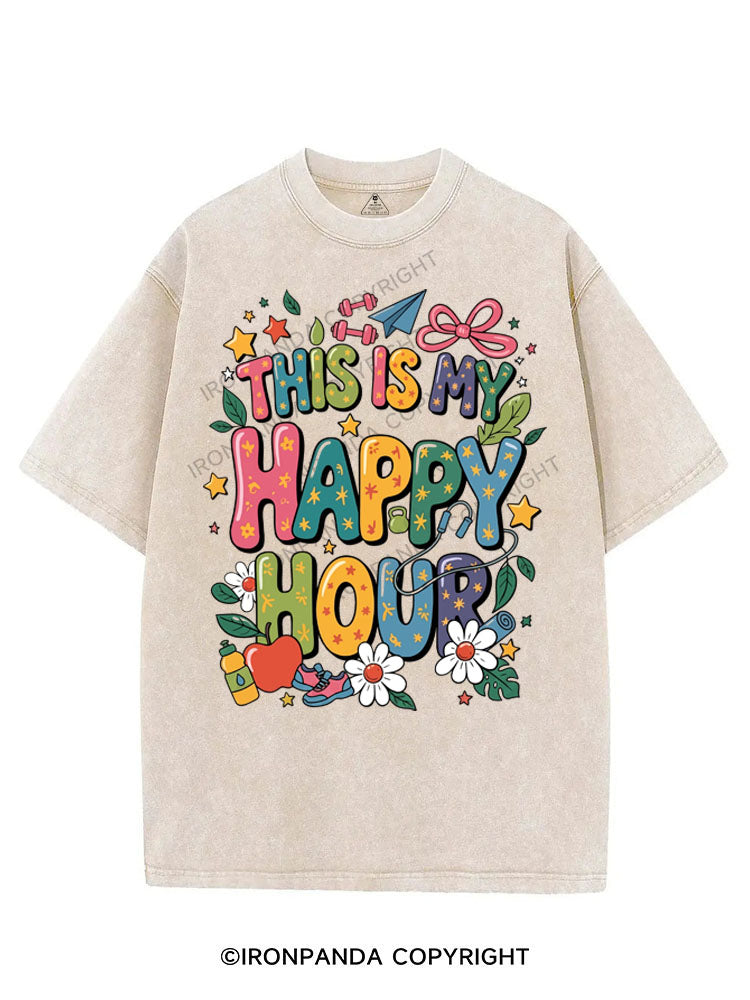THIS IS MY HAPPY HOUR VINTAGE GYM SHIRT