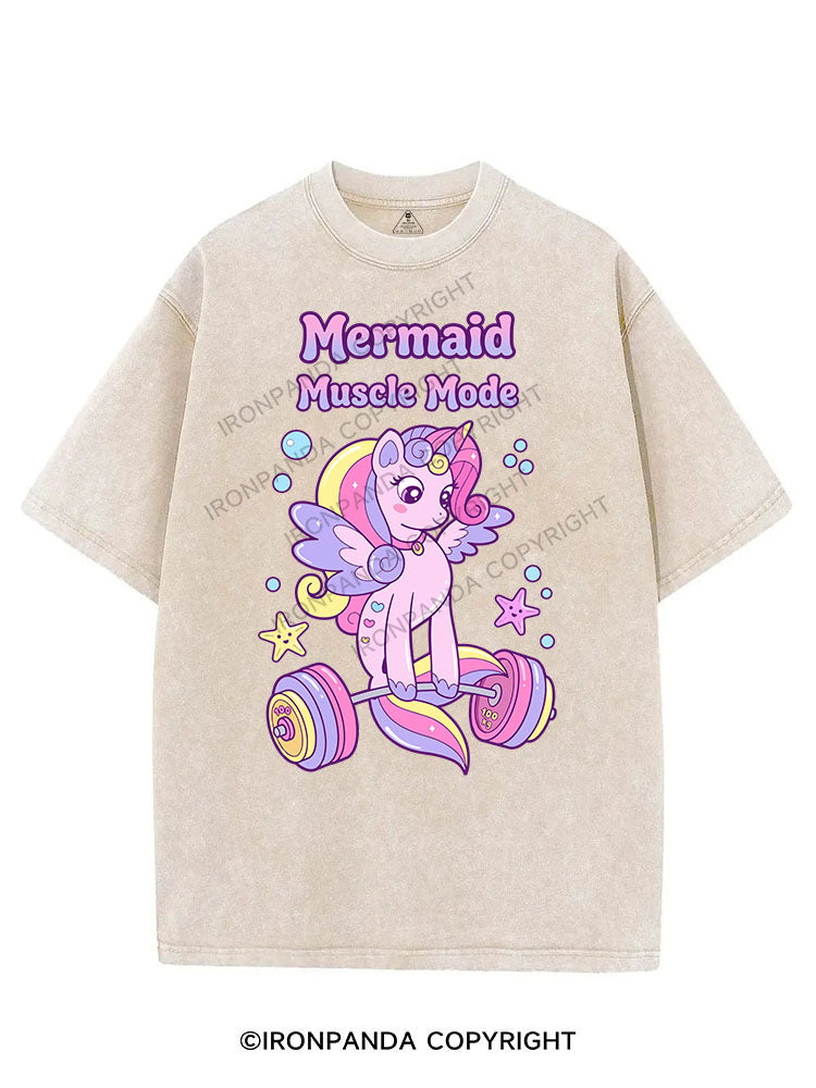 Mermaid Muscle Mode VINTAGE GYM SHIRT