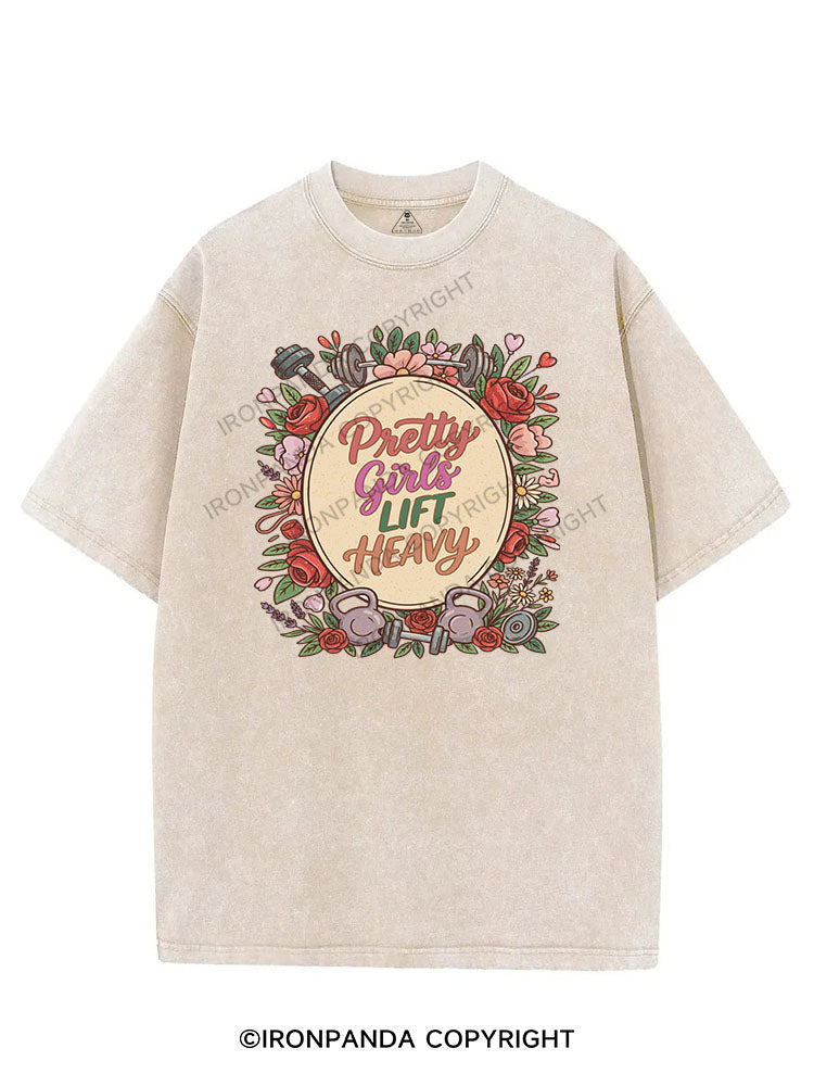 Pretty Girls Lift Heavy VINTAGE GYM SHIRT
