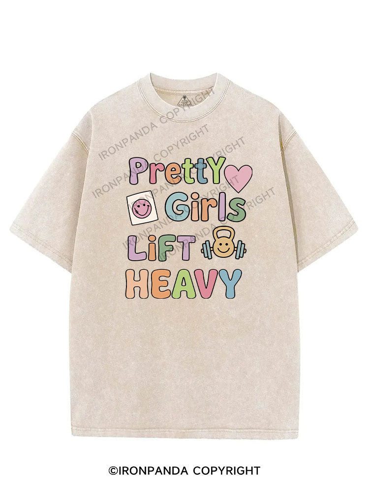 Pretty Girls Lift Heavy VINTAGE GYM SHIRT