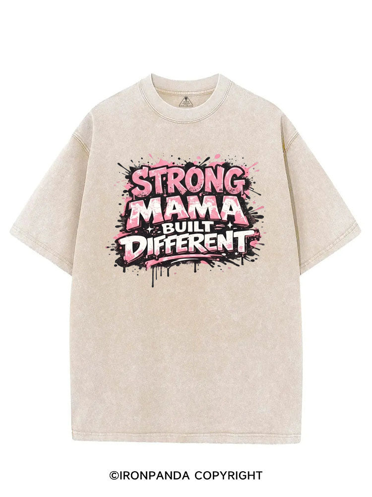 STRONG MAMA BUILT DIFFERENT VINTAGE GYM SHIRT