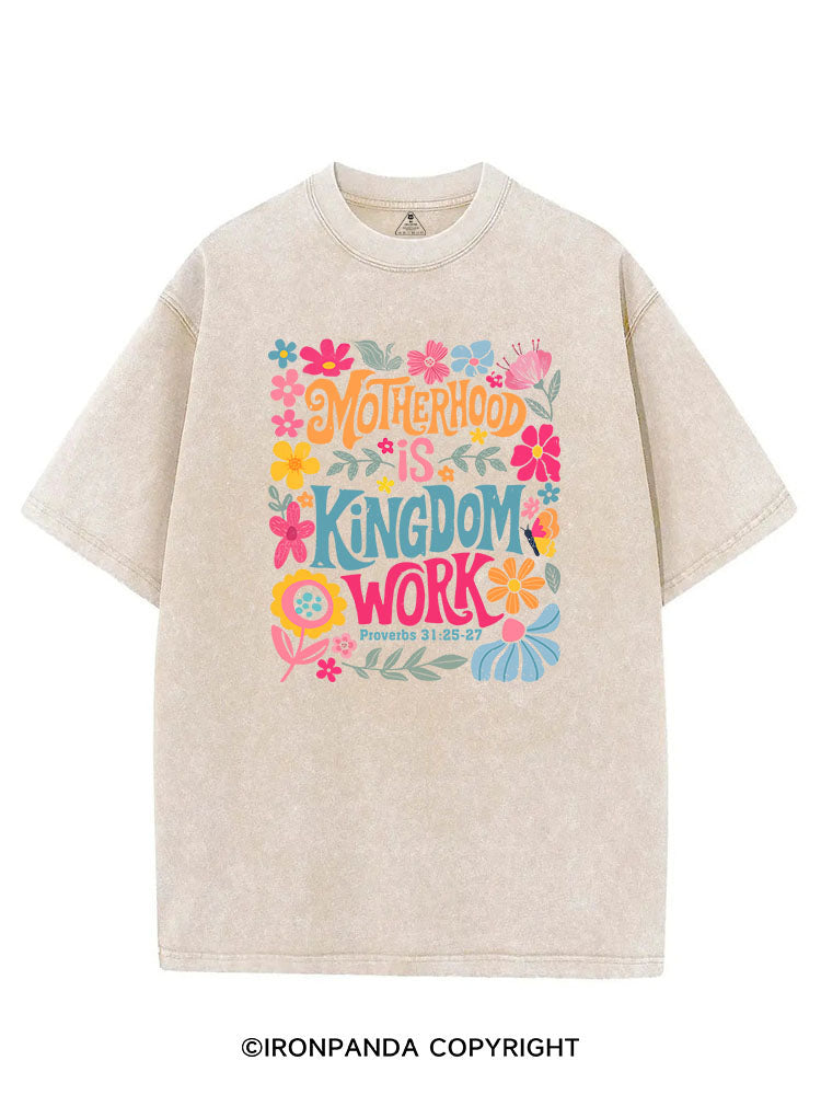 MOTHERHOOD IS KINGDOM WORK VINTAGE GYM SHIRT
