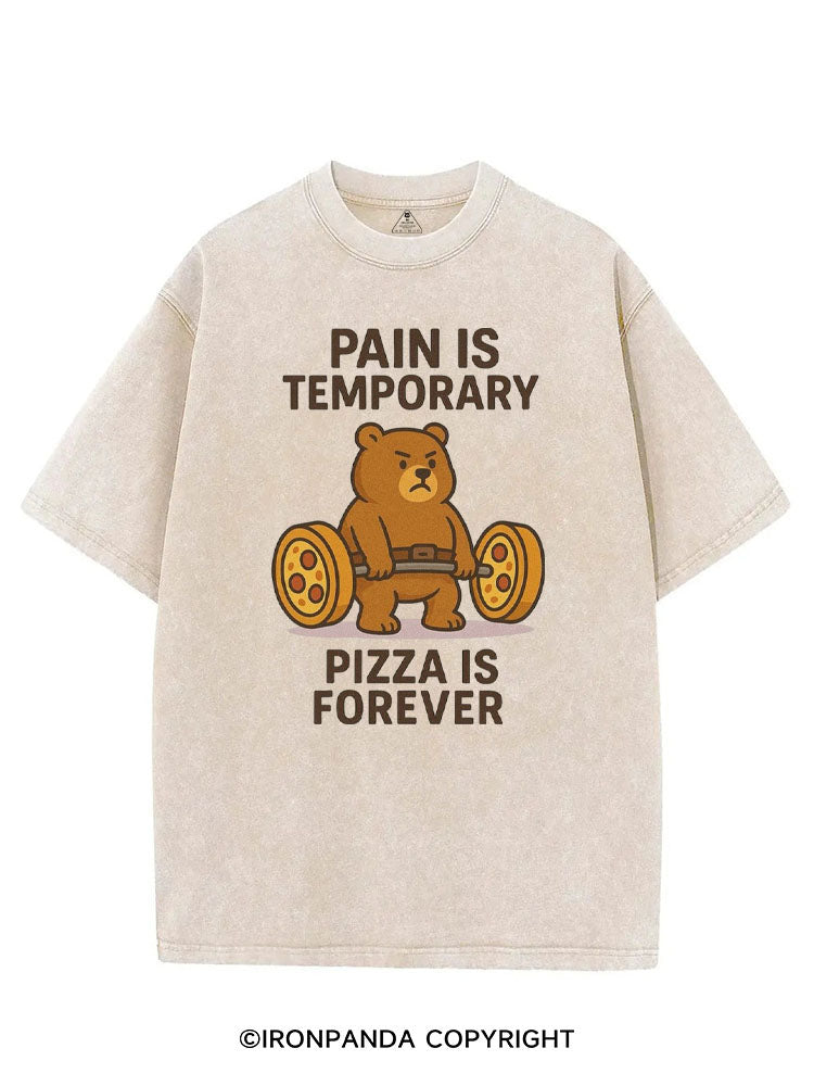 PAIN IS TEMPORARY PIZZA IS FOREVER VINTAGE GYM SHIRT