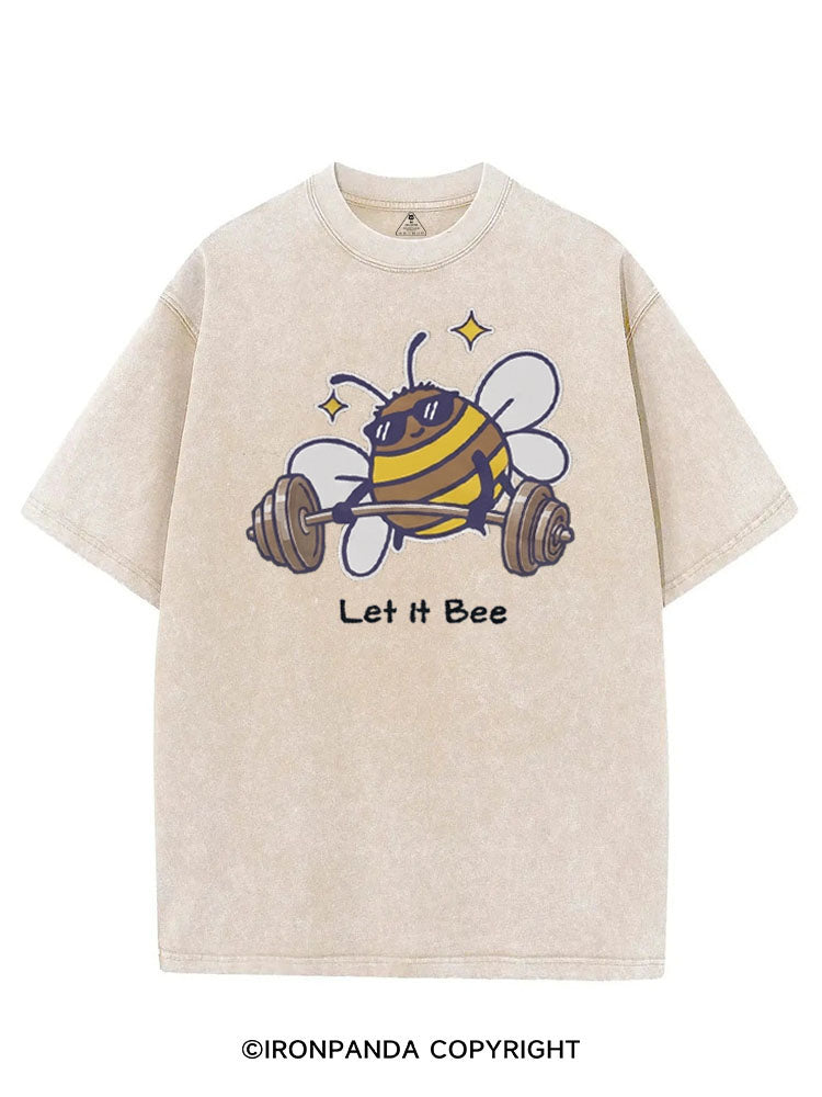 LET IT BEE FUNNY WORKOUT VINTAGE GYM SHIRT