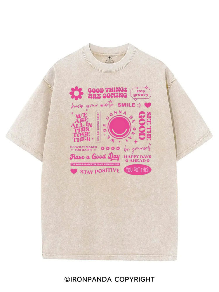 GOOD THINGS ARE COMING GROOVY VINTAGE GYM SHIRT