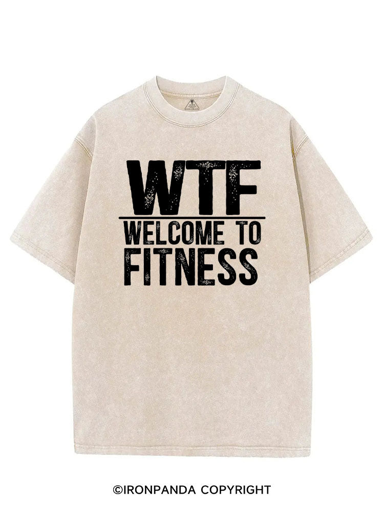 WTF WELCOME TO FITNESS VINTAGE GYM SHIRT