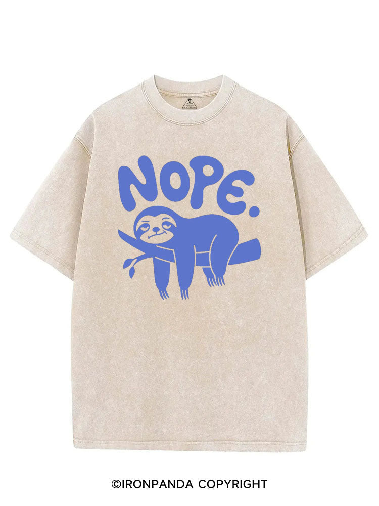 NO TODAY SLOTH VINTAGE GYM SHIRT