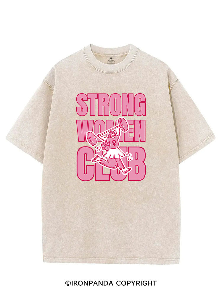 STRONG WOMEN CLUB VINTAGE GYM SHIRT