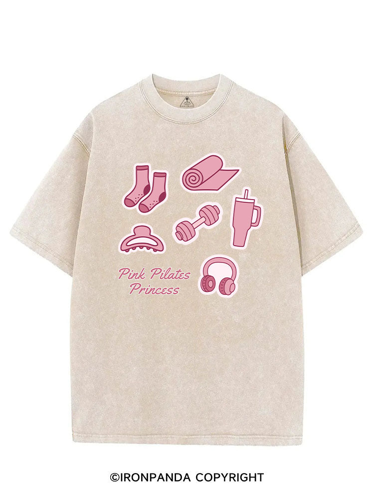 PINK PILATES PRINCESS VINTAGE GYM SHIRT