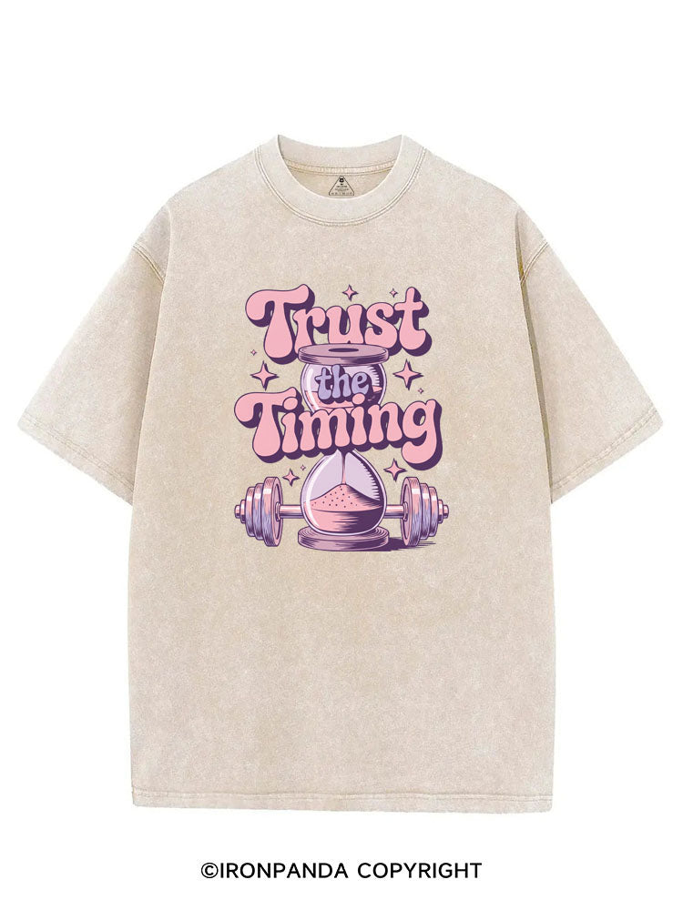 TRUST THE TIMING VINTAGE GYM SHIRT