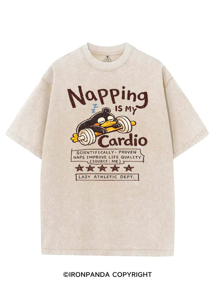 NAPPING IS MY CARDIO VINTAGE GYM SHIRT