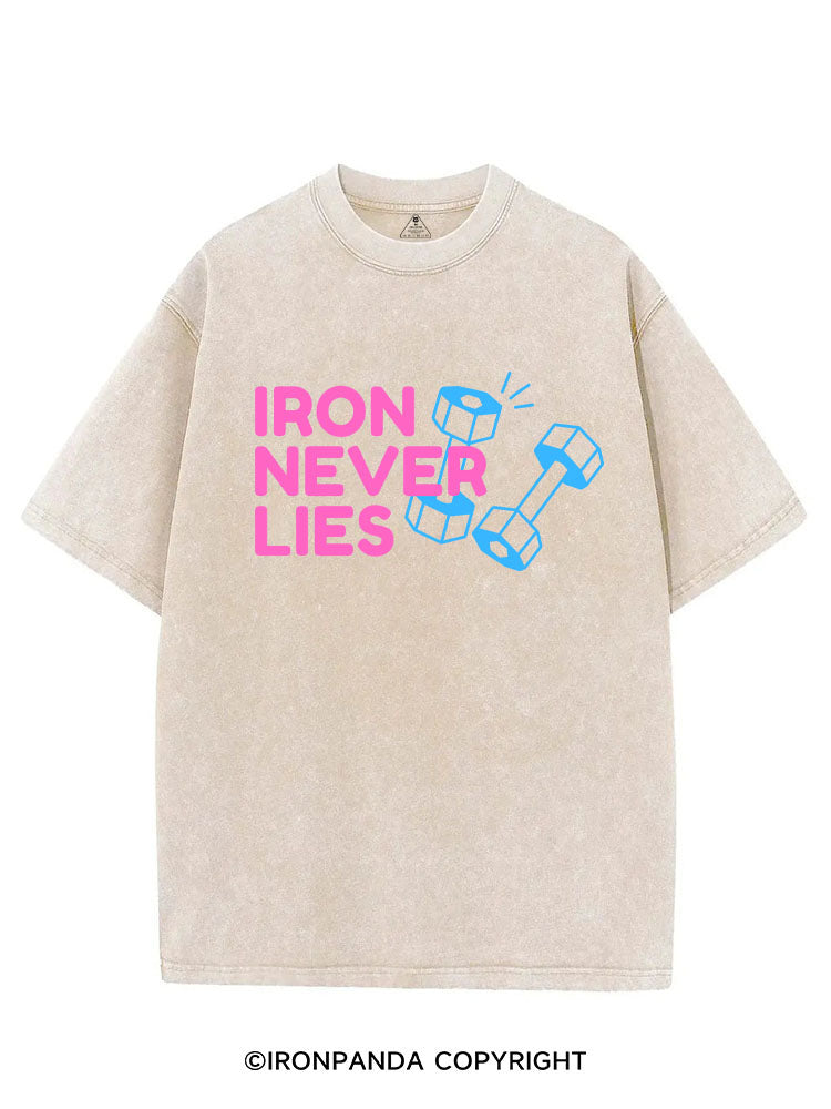 IRON NEVER LIES VINTAGE GYM SHIRT