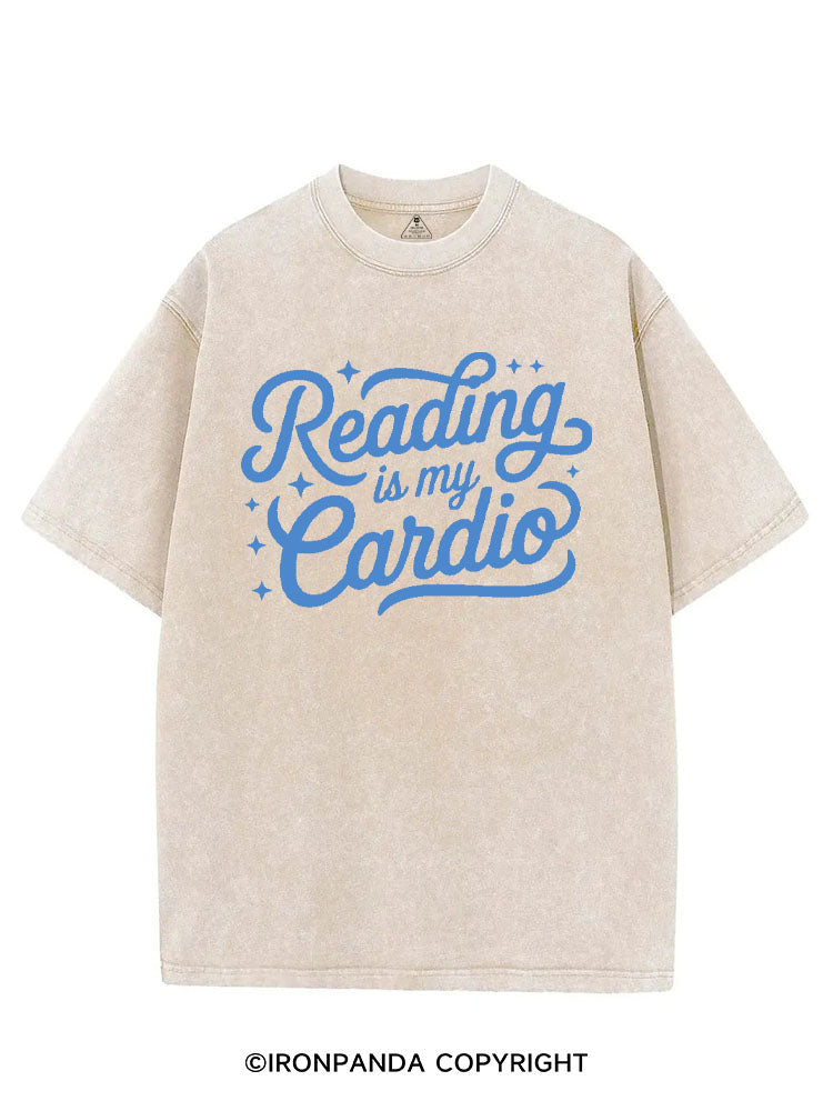 READING IS MY CARDIO VINTAGE GYM SHIRT