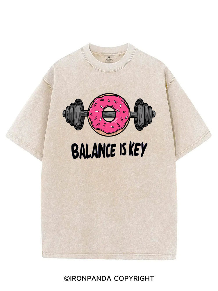 BALANCE IS KEY VINTAGE GYM SHIRT