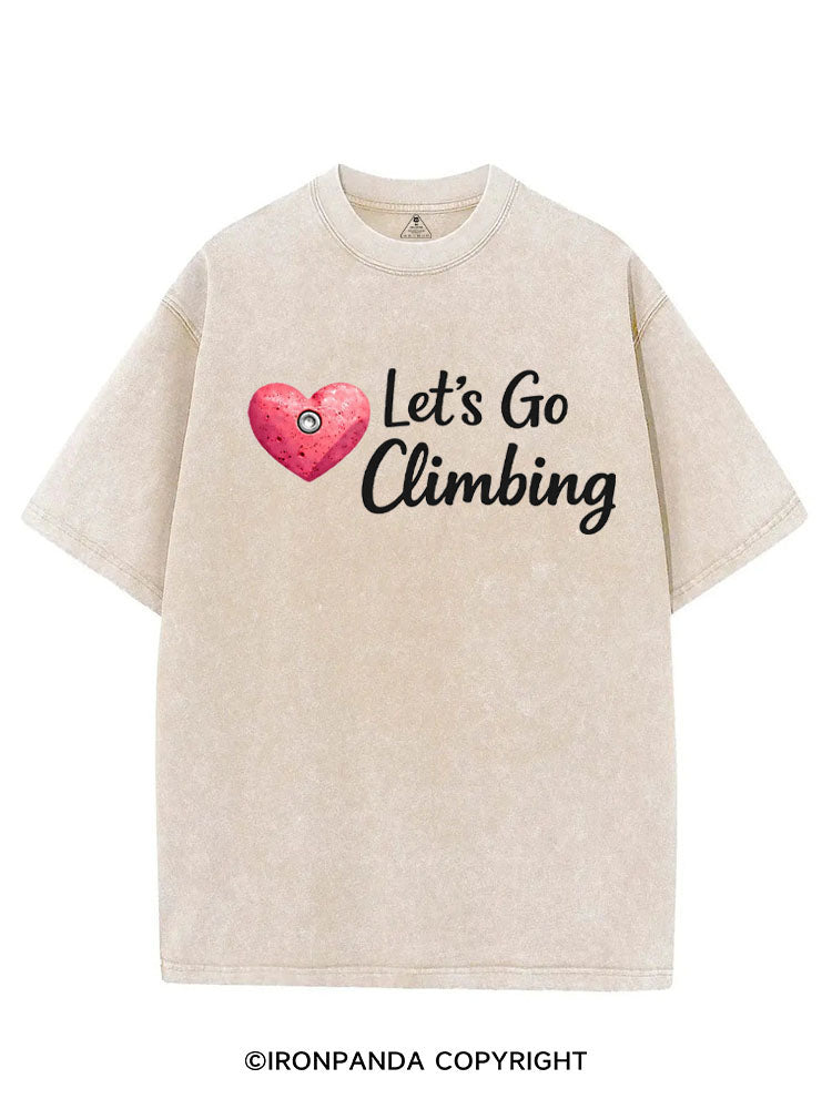 LET'S GO CLIMBING VINTAGE GYM SHIRT