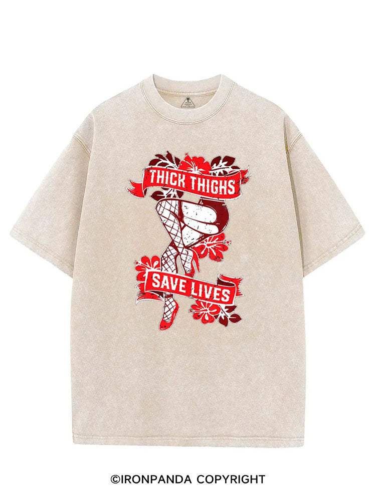THICK THIGHS SAVE LIVES GYM VINTAGE GYM SHIRT