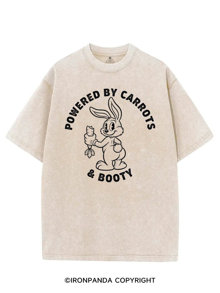 POWERED BY CARROTS & BOOTY VINTAGE GYM SHIRT