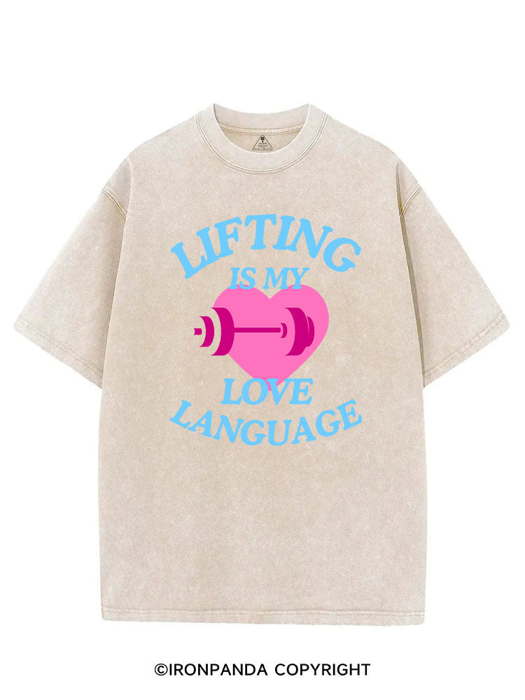 LIFTING IS MY LOVE LANGUAGE WORKOUT VINTAGE GYM SHIRT