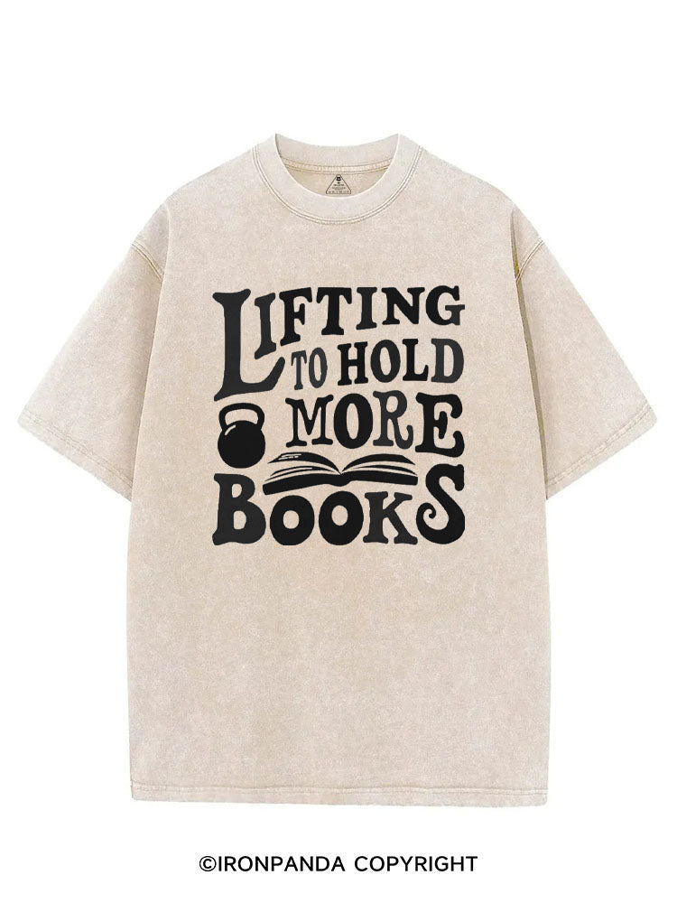 LIFTING TO HOLD MORE BOOKS VINTAGE GYM SHIRT