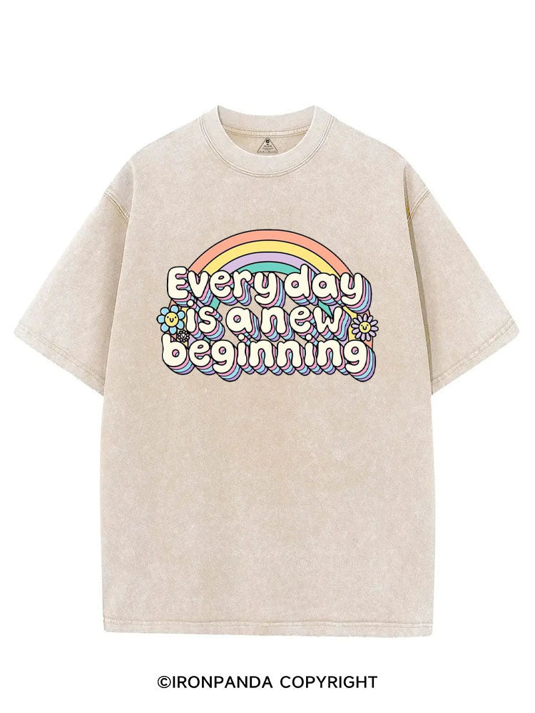 EVERY DAY IS A NEW BEGINNING VINTAGE GYM SHIRT