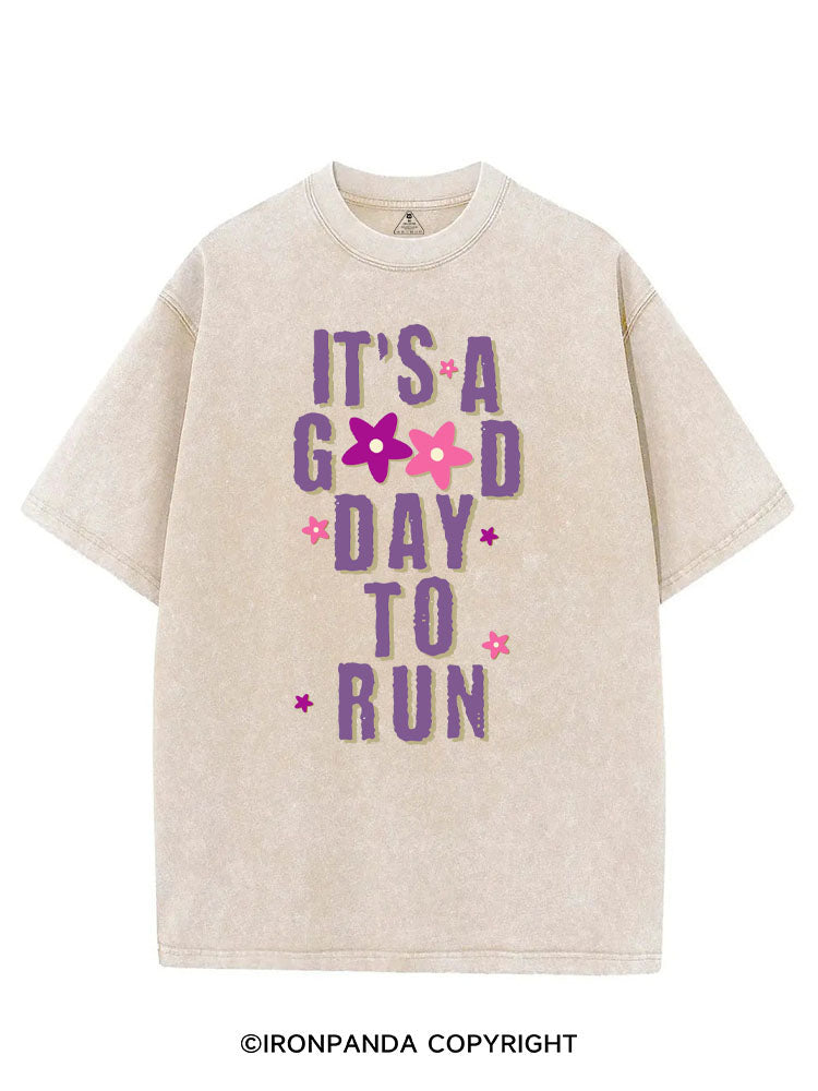 IT'S A GOOD DAY TO RUN VINTAGE GYM SHIRT