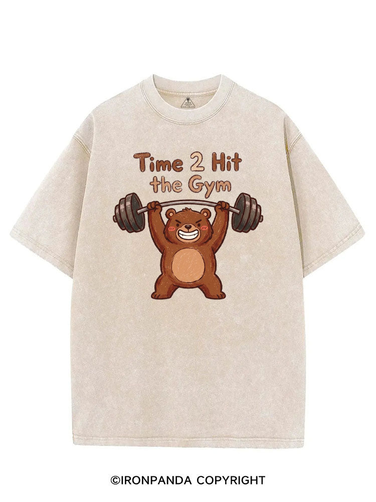 TIME 2 HIT THE GYM VINTAGE GYM SHIRT