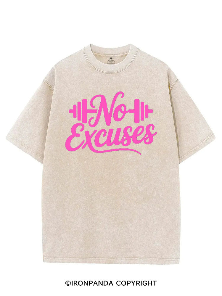 NO EXCUSES JUST GO TO THE GYM VINTAGE GYM SHIRT