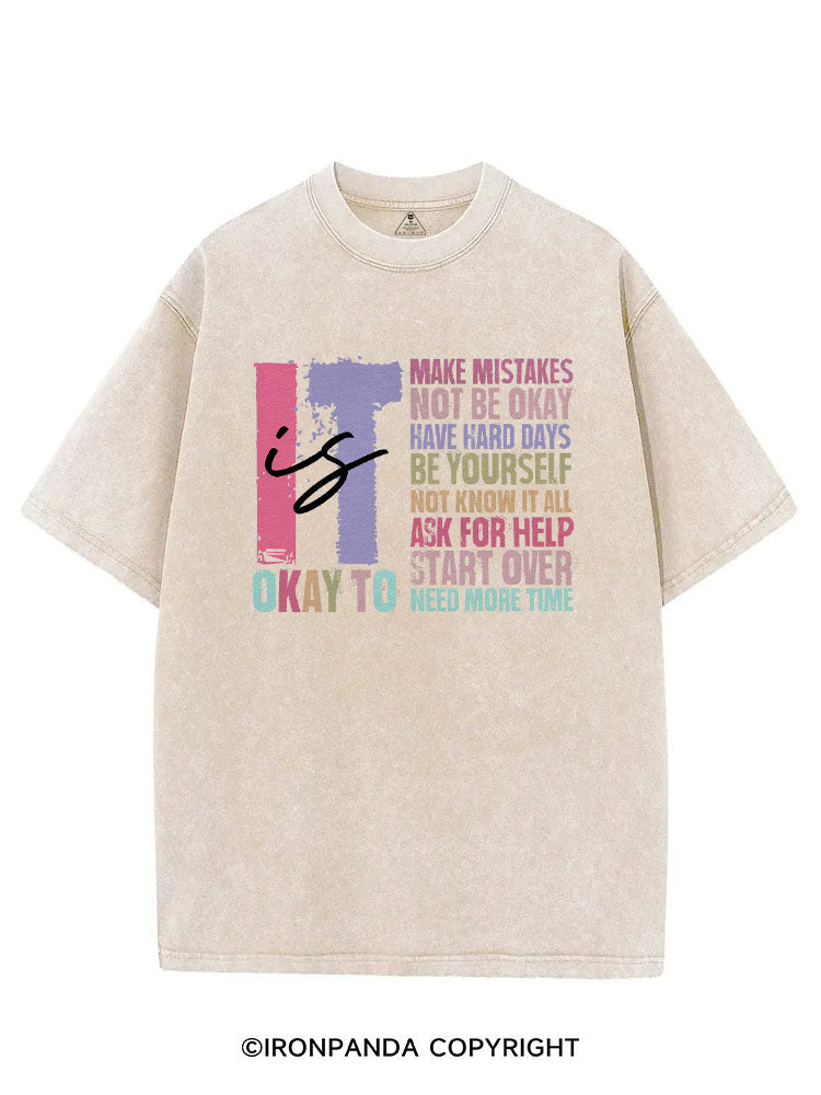 IT IS OKAY TO MAKE MISTAKES VINTAGE GYM SHIRT