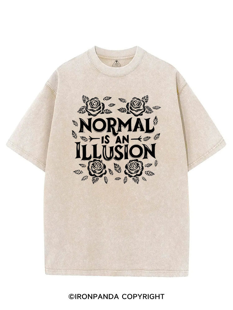 NORMAL IS AN ILLUSION VINTAGE GYM SHIRT