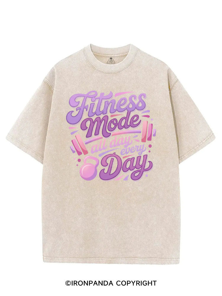 FITNESS MODE ALL DAY EVERY DAY VINTAGE GYM SHIRT