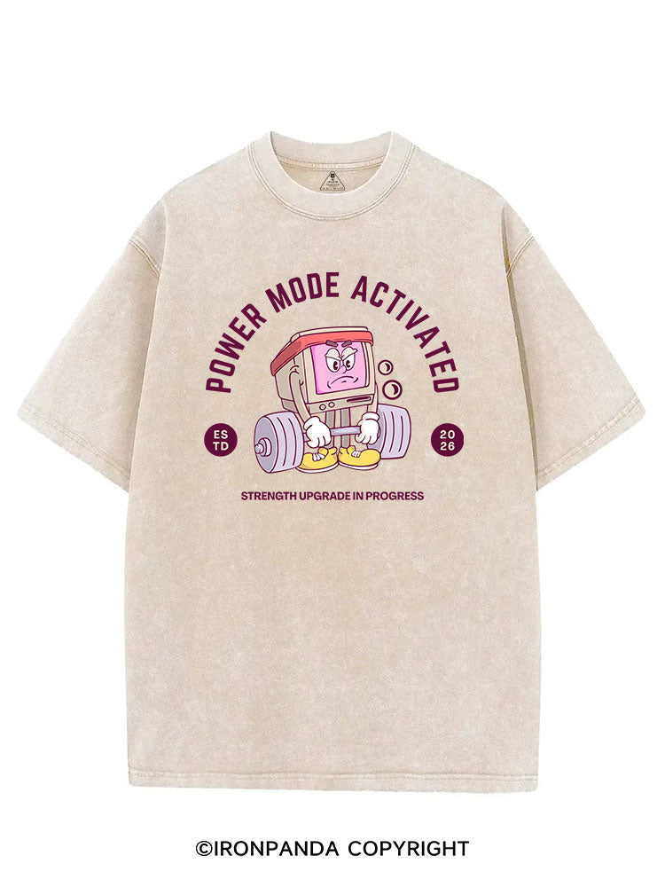 POWER MODE ACTIVATED STRENGTH UPGRADE IN PROGRESS VINTAGE GYM SHIRT