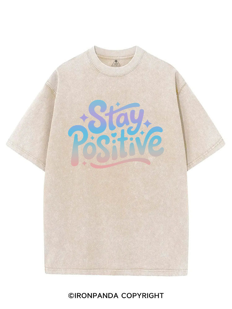 STAY POSITIVE VINTAGE GYM SHIRT