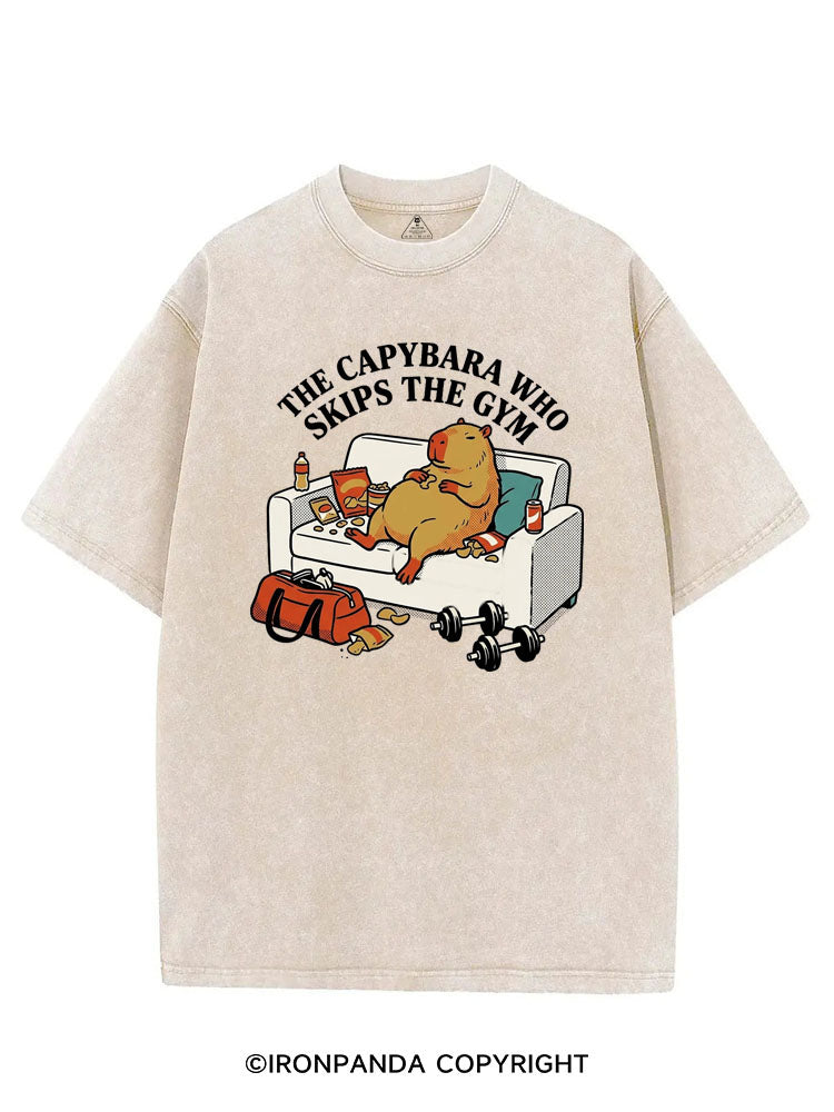 THE CAPYBARA WHO SKIPS THE GYM VINTAGE GYM SHIRT