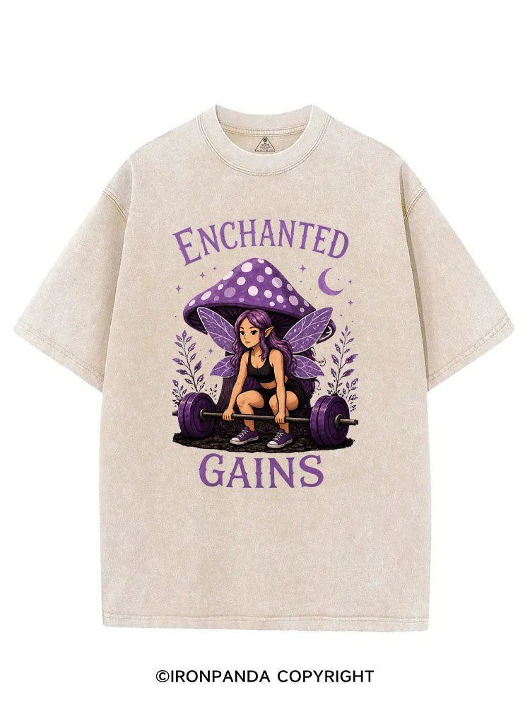 ENCHANTED GAINS ELF VINTAGE GYM SHIRT