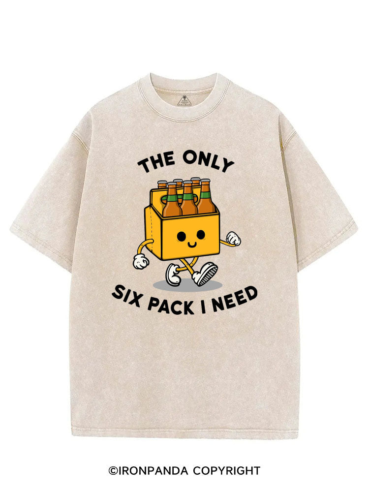 THE ONLY SIX PACK I NEED VINTAGE GYM SHIRT